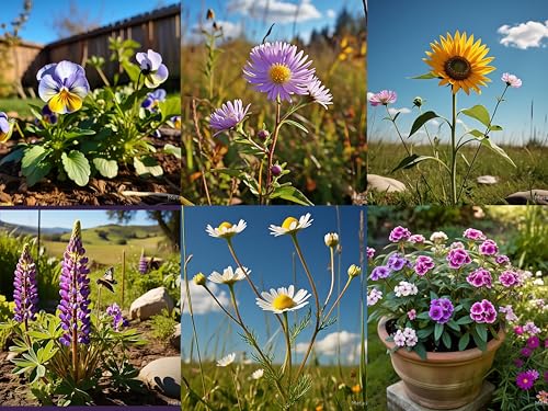 1000+ Wildflower Mix Seeds Pack - 15 Varieties Mix In One Pack - All Year Round Blooming - Easy to Care, Perfect for Indian Climate.
