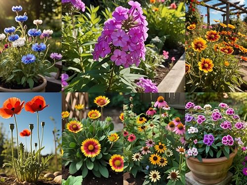 1000+ Wildflower Mix Seeds Pack - 15 Varieties Mix In One Pack - All Year Round Blooming - Easy to Care, Perfect for Indian Climate.