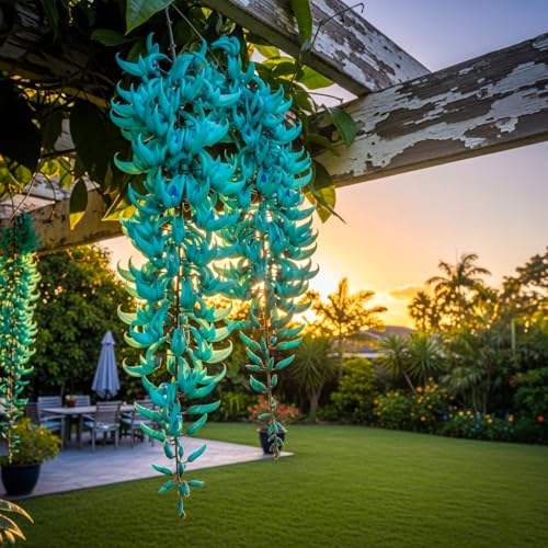 BlimBurn 50+ SEEDS- Climbing Jade Vine Flower Seeds For Home Garden, Balcony & Wall Covering | Low Maintenance & Fast Growing (COSMIC MIX)