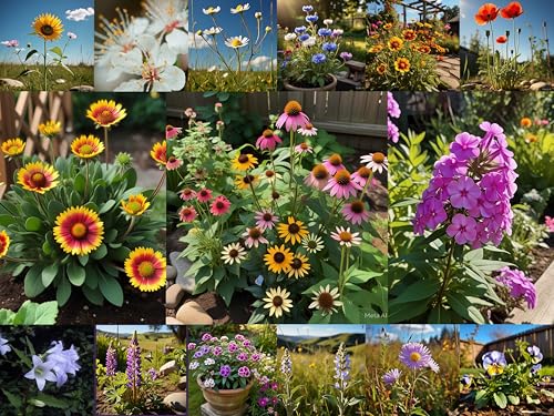 1000+ Wildflower Mix Seeds Pack - 15 Varieties Mix In One Pack - All Year Round Blooming - Easy to Care, Perfect for Indian Climate.