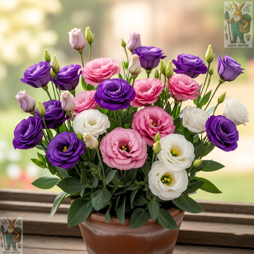 50+ SEEDS Lisianthus Flower Mix Colors Seed Pack, Easy Care & Fragrant & Air Purifying for Indoor & Outdoor Gardening