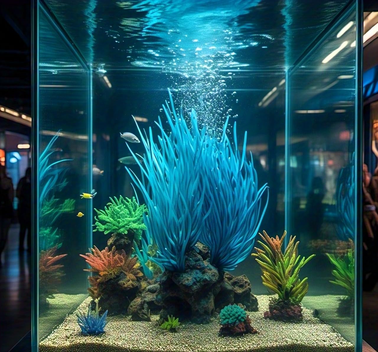 Aquatic Delight - 120 Fish Friendly Aquarium Grass Seeds, Year-Round Growth (BLUE)