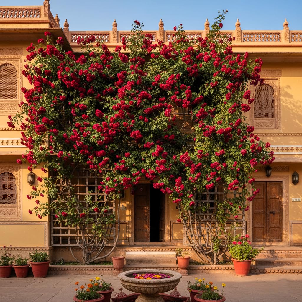 Climbing Rose Flower Seeds, 75+ Seeds Pack - Hybrid, Year-Round Blooms, Minimal Care