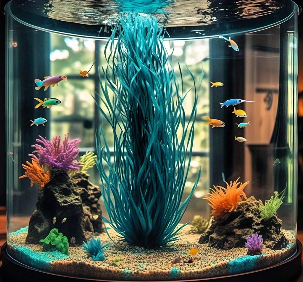 Aquatic Delight - 120 Fish Friendly Aquarium Grass Seeds, Year-Round Growth (BLUE)