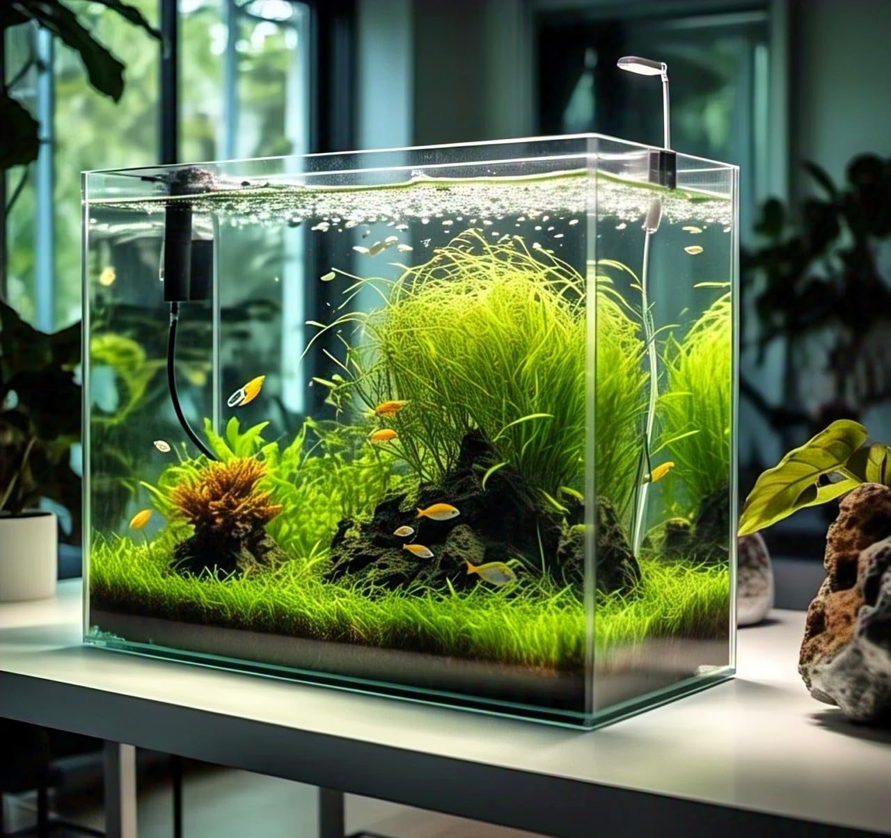 Aquatic Delight - 120 Fish Friendly Aquarium Grass Seeds, Year-Round Growth (BLUE)