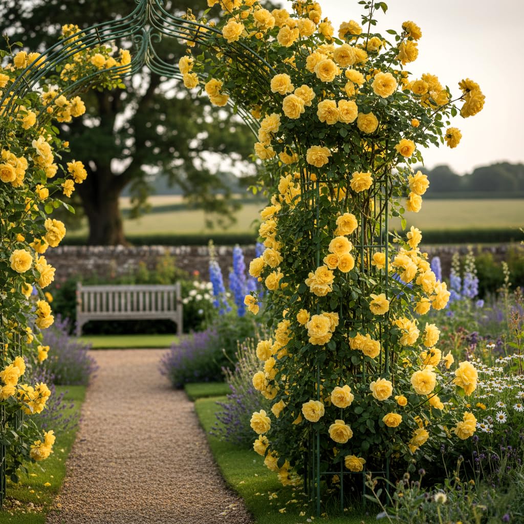 Climbing Rose Flower Seeds, 75+ Seeds Pack - Hybrid, Year-Round Blooms, Minimal Care