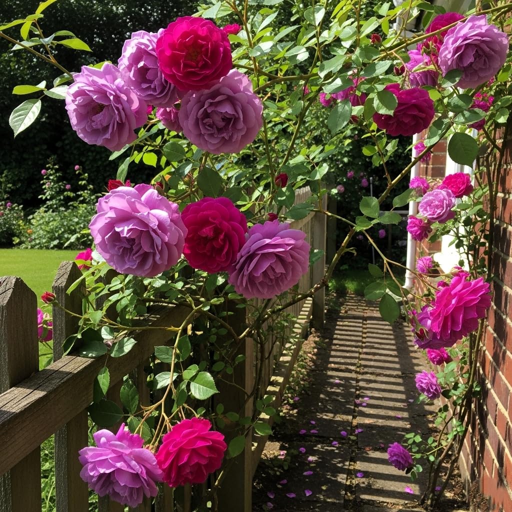 Climbing Rose Flower Seeds, 75+ Seeds Pack - Hybrid, Year-Round Blooms, Minimal Care