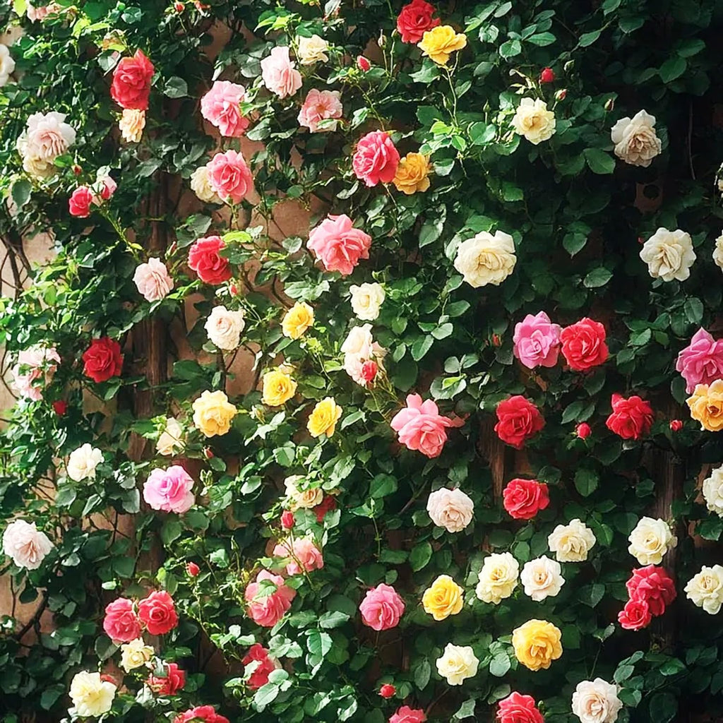 Imported Hybrid Climbing Rose Flower Mix Seeds, Year-Round Blooms (Pack of 250+ Seeds)